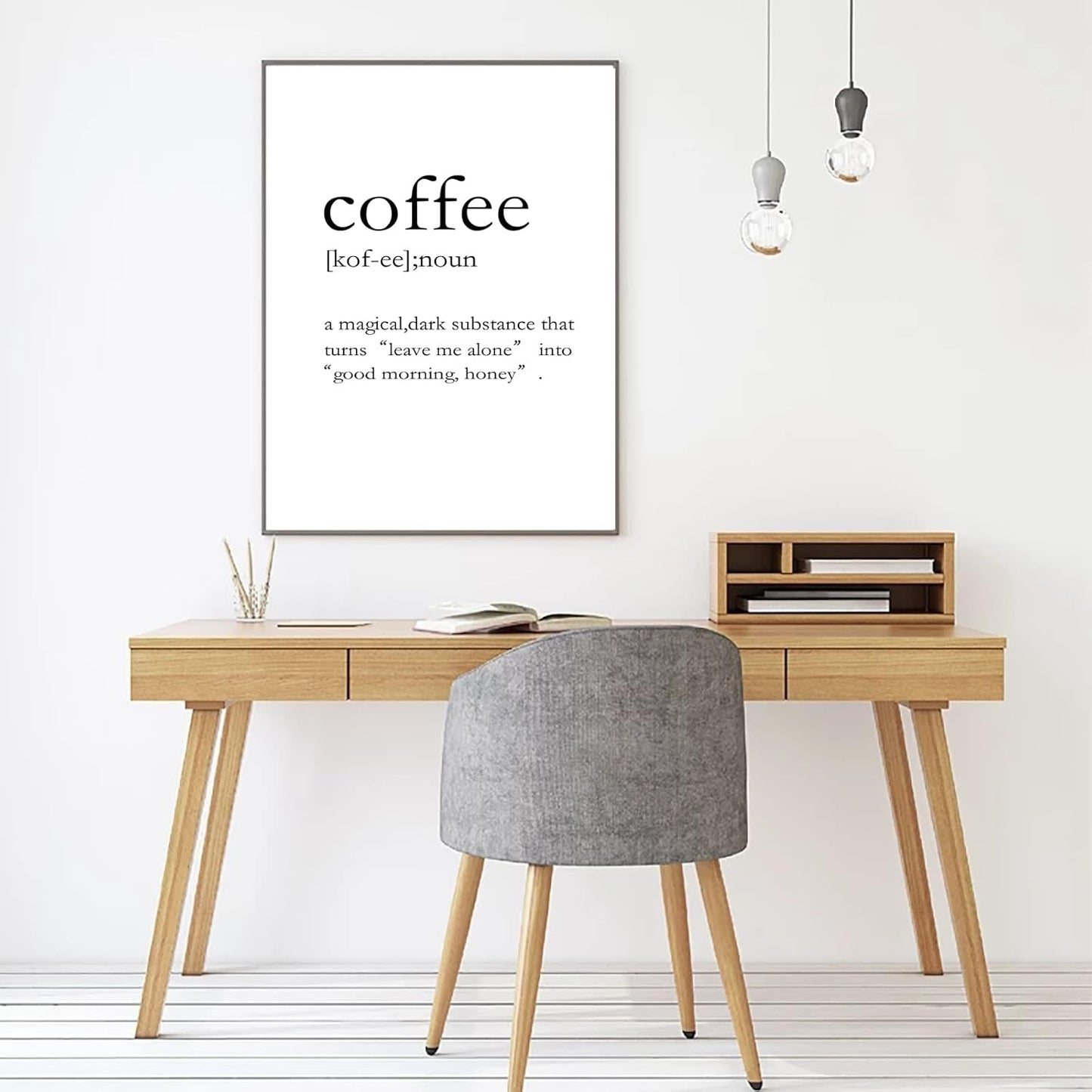Coffee Wall Art Decor for Kitchen or Dinning Room Coffee Definition Coffee Poster Coffee Bar Funny Wall Posters Coffee Quotes Wall Art Coffee Wall Print UNFRAMED, 16X24H(40X60Cm UNFRAMED）