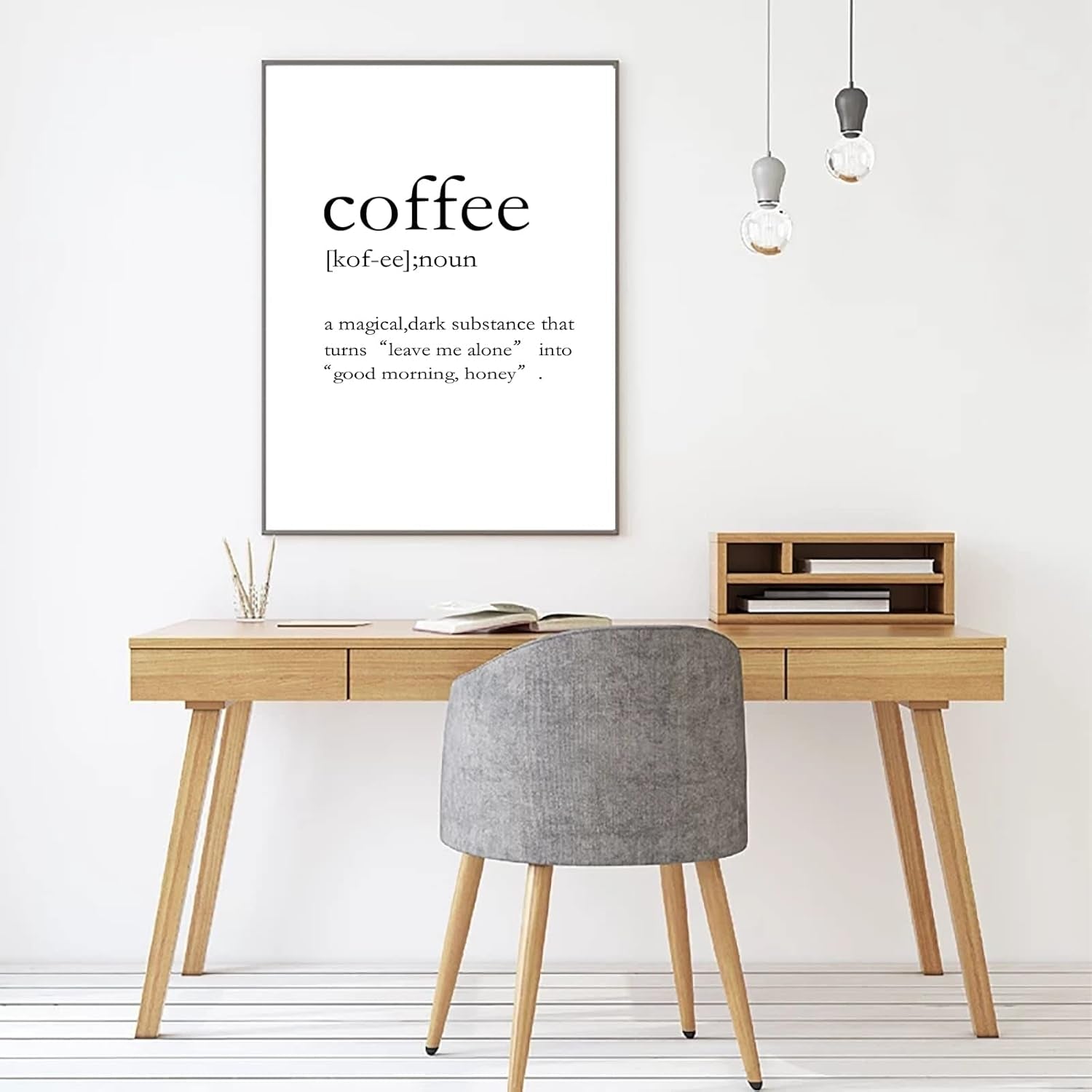 Coffee Wall Art Decor for Kitchen or Dinning Room Coffee Definition Coffee Poster Coffee Bar Funny Wall Posters Coffee Quotes Wall Art Coffee Wall Print UNFRAMED, 16X24H(40X60Cm UNFRAMED）