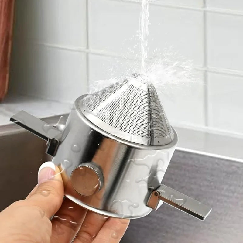 Experience Coffee Bliss Anywhere with Our Collapsible Stainless Steel Camping Coffee Filter - Reusable, Paperless, and Perfect for On-the-Go Brewing!