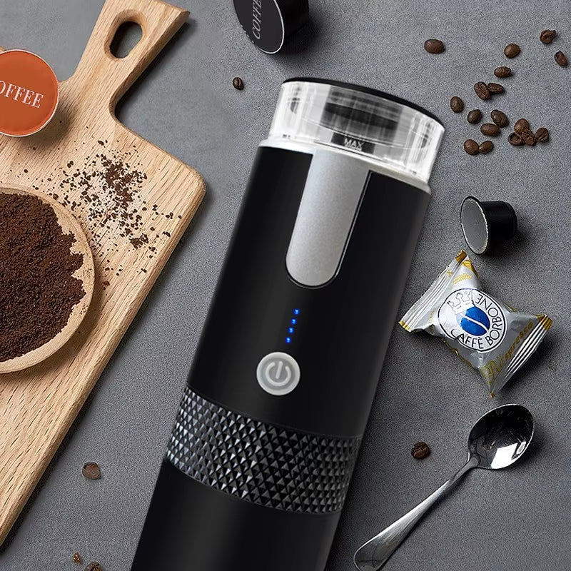 Electric Coffee Maker for Ground Coffee and Capsules - Portable Brewing Machine