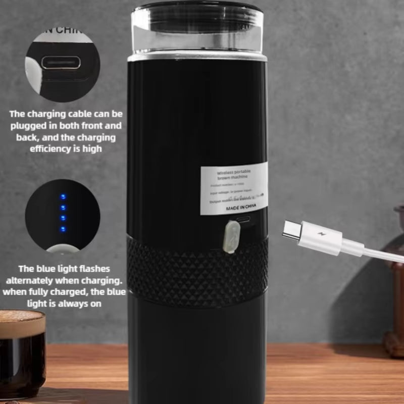 Electric Coffee Maker for Ground Coffee and Capsules - Portable Brewing Machine