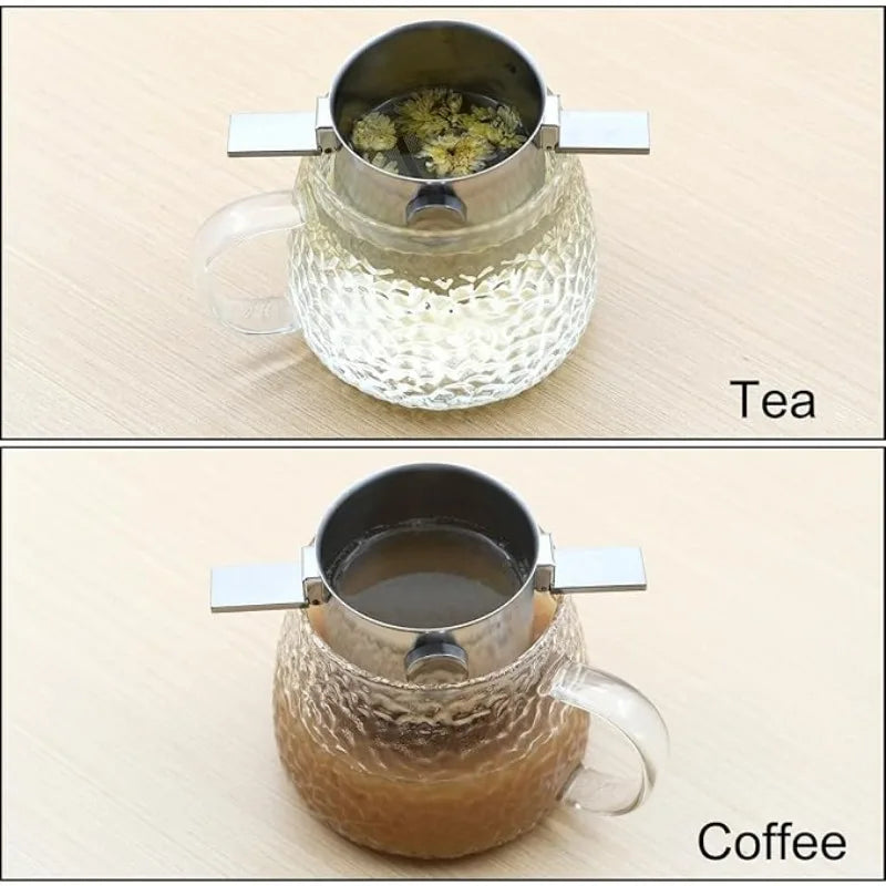 Experience Coffee Bliss Anywhere with Our Collapsible Stainless Steel Camping Coffee Filter - Reusable, Paperless, and Perfect for On-the-Go Brewing!