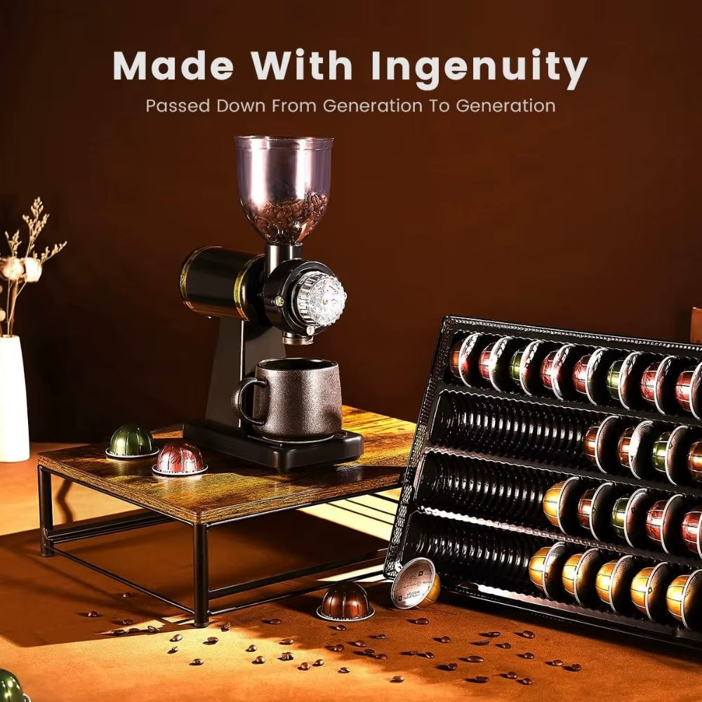 Stylish Coffee Capsule Storage Drawer - Elegant Organizer with Sliding Basket for Your Coffee Maker