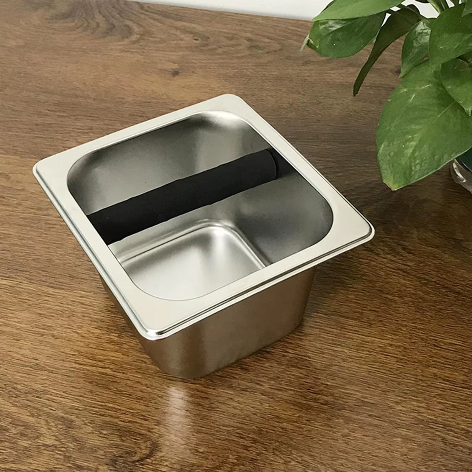 1PCS Portable Coffee Knock Box Stainless Steel Coffee Grounds Container Box Barista Coffee Residue Bucket Grind Waste Bin